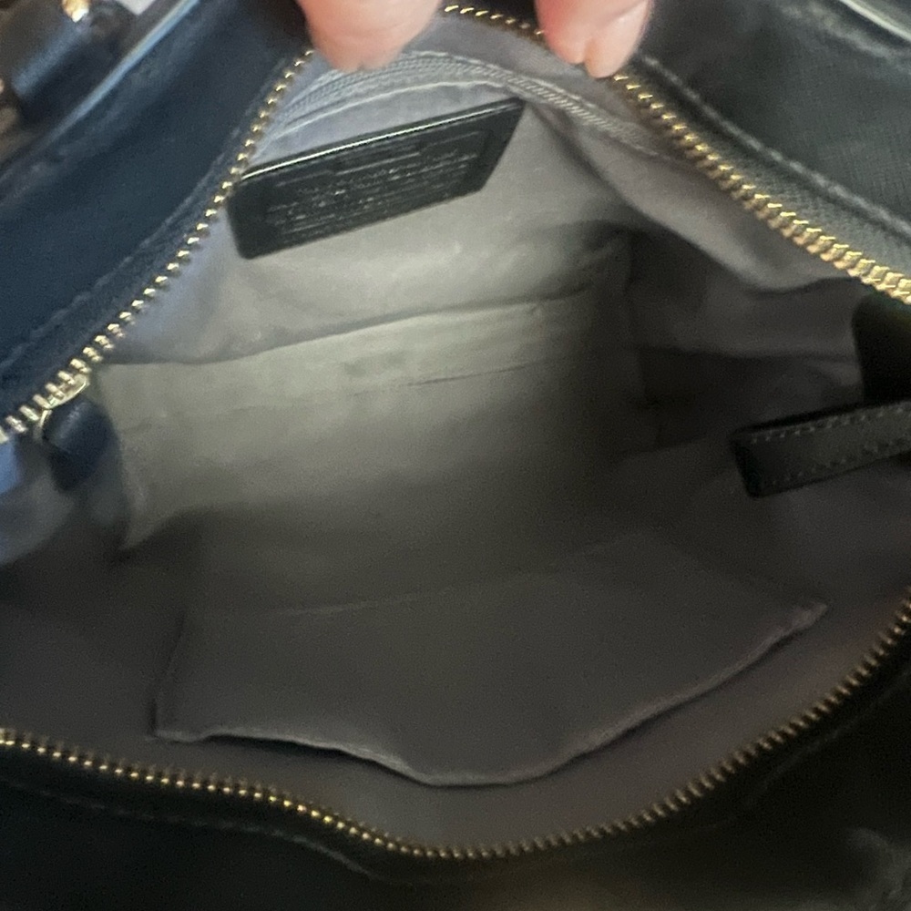 Coach Black Madison Saffiano Leather Mini Tote Bag - Picture 11 of 13